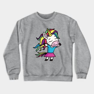 Dancing Unicorn Girl Crewneck Sweatshirt